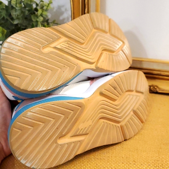 Retro Pink White Blue Chunky Sneakers Size 6 - Picture 8 of 8